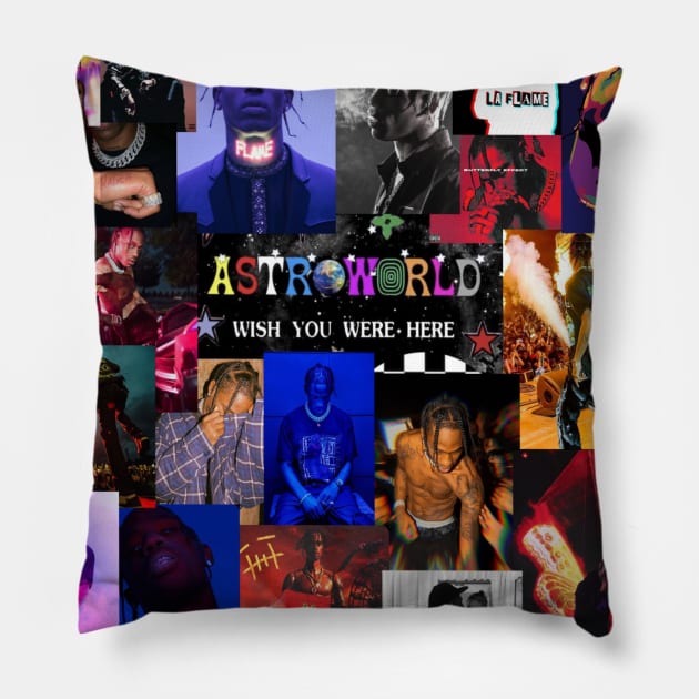 La flame collage Pillow by morgananjos