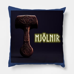 Mighty Mjolnir Thor Hammer Norse Pillow