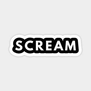 Scream. Minimalistic Halloween Design. Simple Halloween Costume Idea Magnet