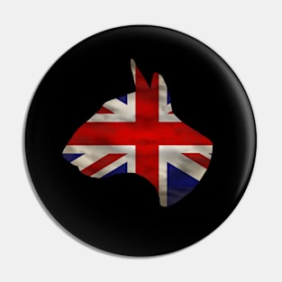 Bull Terrier GB flag head Pin