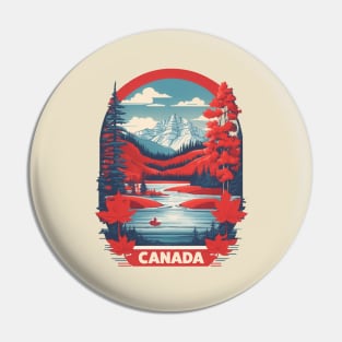 Vintage Travel Canada Design Pin