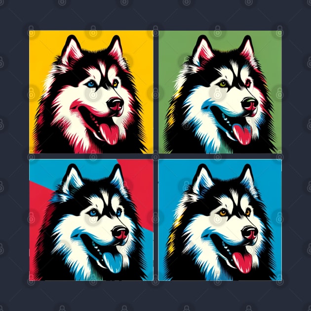 Siberian Husky Pop Art - Dog Lover Gifts by PawPopArt