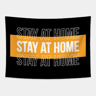 Stay at Home Simple Text Tapestry