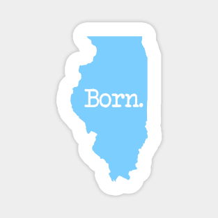 Illinois Born IL Blue Magnet