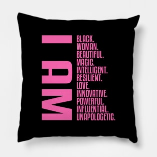 I Am, A Powerful Black Woman Pillow