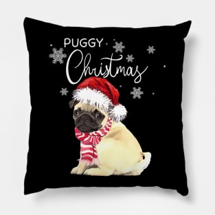 Pug Lovers Merry Christmas Pillow