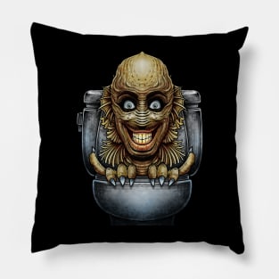 Horror toilet Monster #42 Pillow