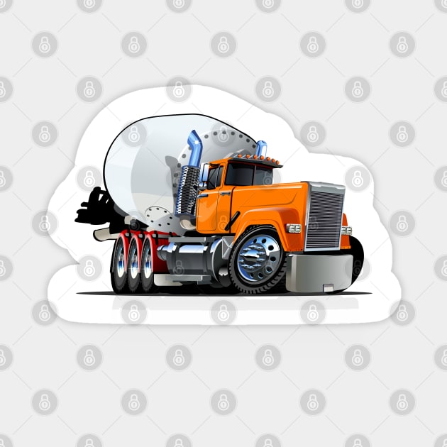 Cartoon Mixer Truck Magnet by Mechanik