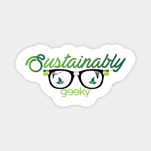 Sustainably Geeky Logo Magnet by epicallygeeky