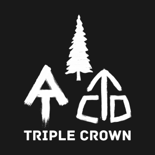 Triple Crown Thru-Hiking White Text T-Shirt