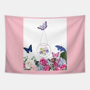 amazing butterflies and flowers Tapestry