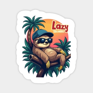 Slothful Serenity: Embracing the Lazy Life Magnet