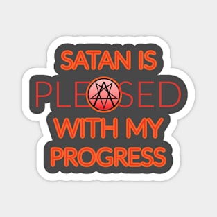 Satan is Pleased Fire & Brimstone Magnet