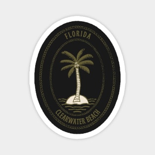 Retro cool Clearwater Beach Florida Palm Tree Magnet