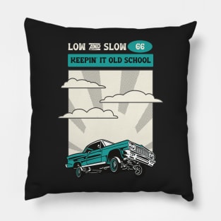 Low and slow classic lowrider Pillow