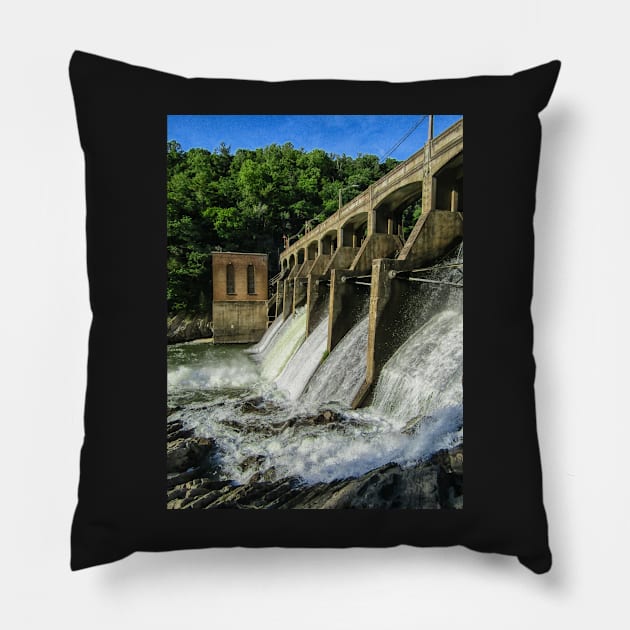 Little River Dam Pillow by PaulLu