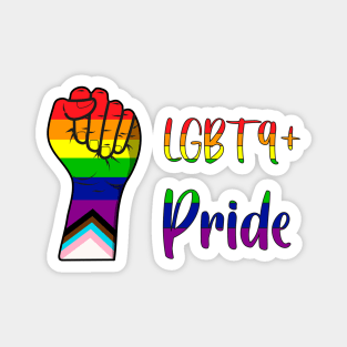 LGBTQ Pride Raised Fist Magnet