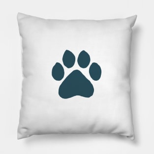 Turquoise paw Pillow