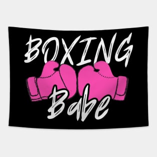 Boxing Babe Tapestry