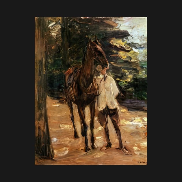 man with horse - Max Liebermann by Kollagio