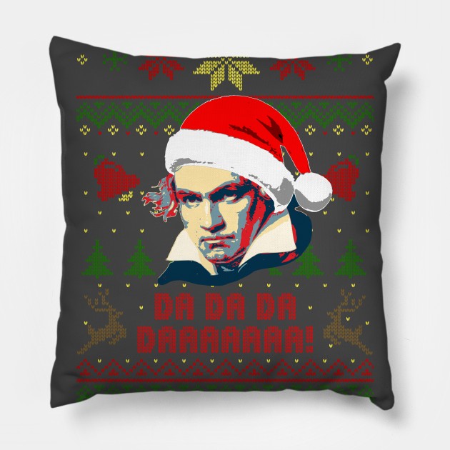 Beethoven Christmas Pillow by Nerd_art