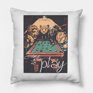 Cat Playing Pool Pillow