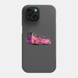 pink double decker bus Phone Case