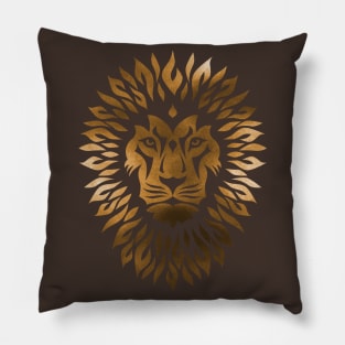 Vintage Gold Lion Pillow