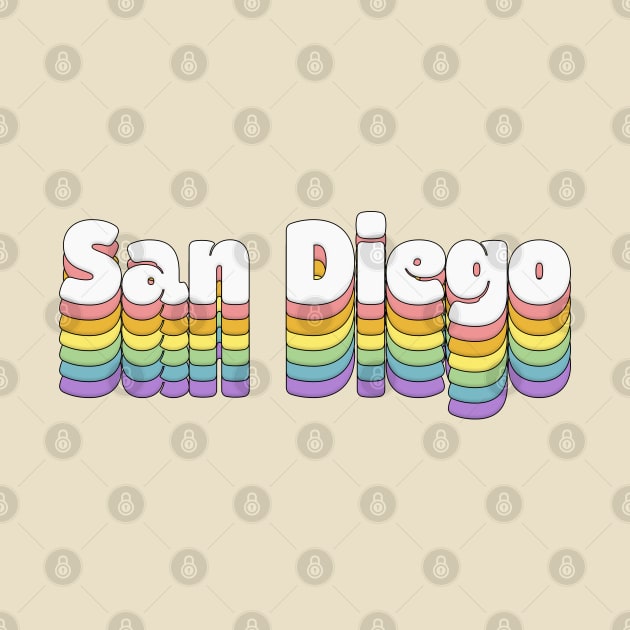 San Diego // Retro Typography Design by DankFutura