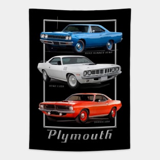 Plymouth American Muscle Car Tapestry