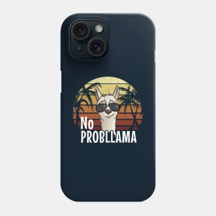 No ProbLlama Hipster Llama with Sunglasses Phone Case