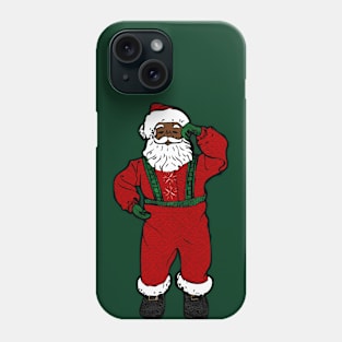 red velvet black santa claus christmas Phone Case