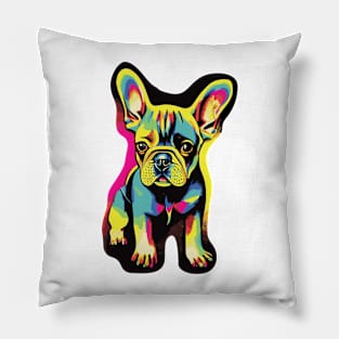 Vibrant Frenchie Pillow