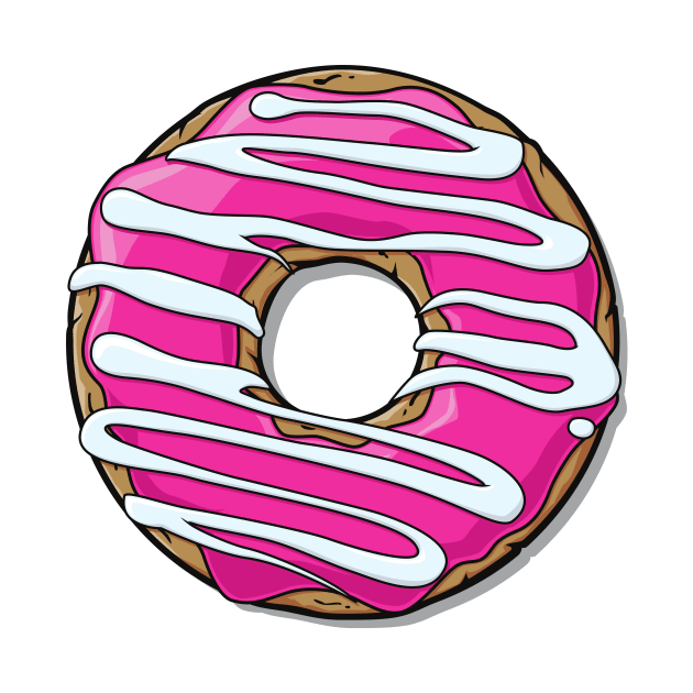 Pink Donut, Doughnut, Icing, Frosting, Glaze by Jelena Dunčević