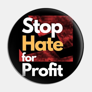 Stop Hate for Profit Pin