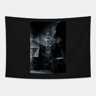 Black Fractal Tapestry