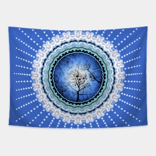 Tree in mandala Tapestry