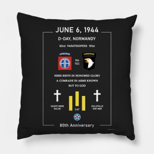 D Day Landing 80th Anniversary 1944 Normandy Pillow