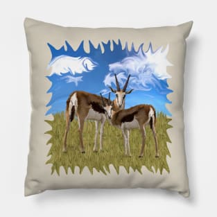 Grazing Gazelles Pillow