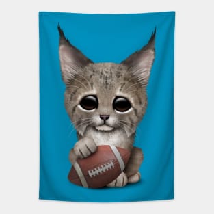 Lynx Cub Playing With Football Tapestry