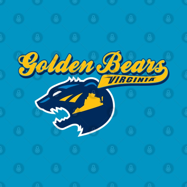 Golden Bears Logo #5 by Lacrosse & Motivational T-Shirts 