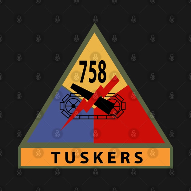 758th Tank Battalion SSI w Name Tape by twix123844