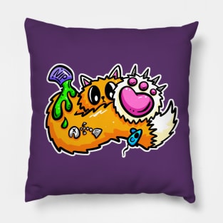 Crazy Cat Do Not Disturb! Cartoon Pillow