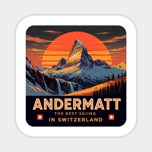 Andermatt The Best Skiing in Switzerland Souvenir Magnet