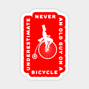 Old guy on a bicycle Magnet