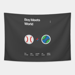 Boy Meets World - Swiss Poster Design Tapestry