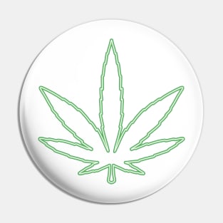 Neon Cannabis Leaf  P R t shirt Pin