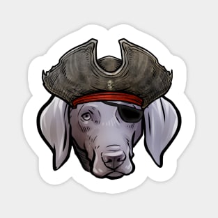 Weimaraner Pirate Magnet