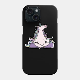 Unicorn Meditation Namaste Yoga Phone Case