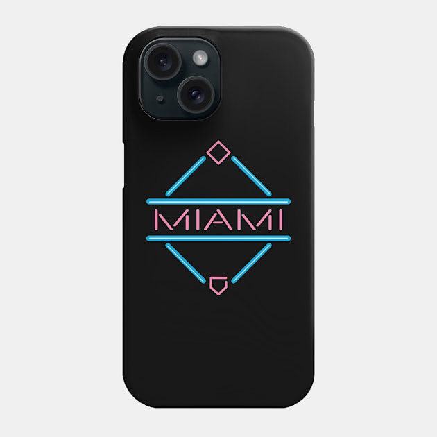 Miami Neon Diamond Phone Case by CasualGraphic
